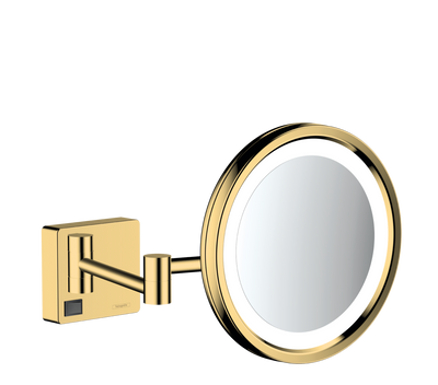 AddStoris Дзеркало для гоління з LED освітленням Polished Gold Optic (41790990) 41790990 фото