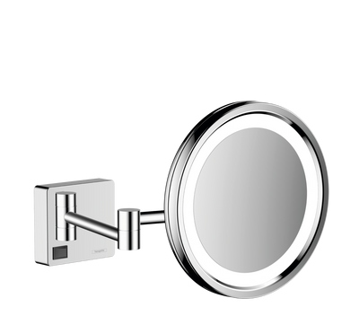 AddStoris Дзеркало для гоління з LED освітленням, Brushed Black Chrome (41790340) 41790340 фото