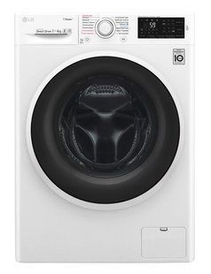 LG Прально-сушильна машина фронтальна, 7(4)кг, 1000, В, 45см, дисплей, пара, інвертор, білий