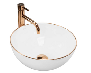Умывальник (раковина) REA STELLA ROSE GOLD EDGE накладной *