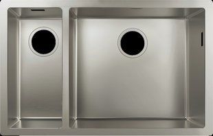 Hansgrohe Кухонна мийка мойка S719-U655 під стільницю 705х450 на дві чаші 180/450 (43429800) Stainless Steel