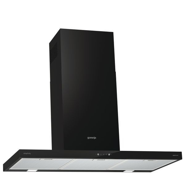 Витяжка Gorenje купольна, 90см, 650м.куб/год, чорний