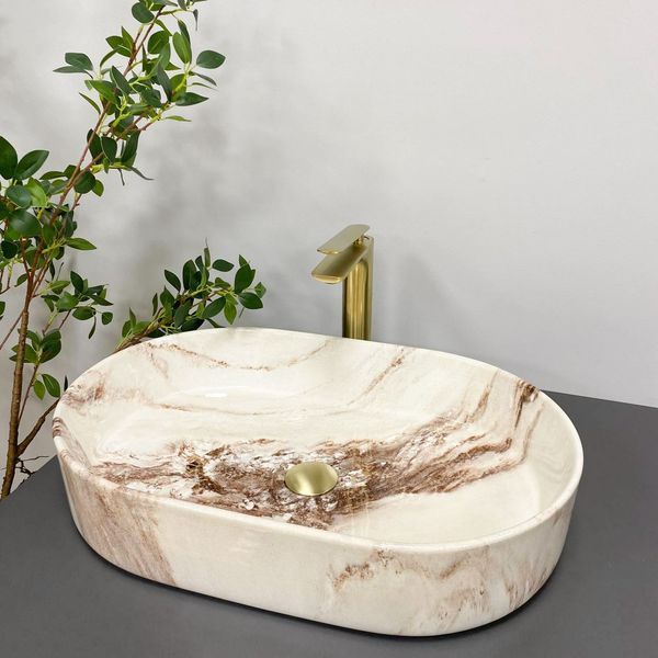 Умивальник (раковина) VBI VERONA 60 ONYX GLOSSY накладний