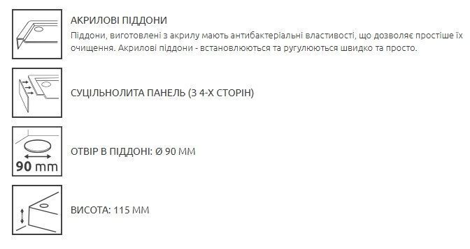 RADAWAY Душовий піддон Doros PT Compact 100x100 SDRPT1010-05