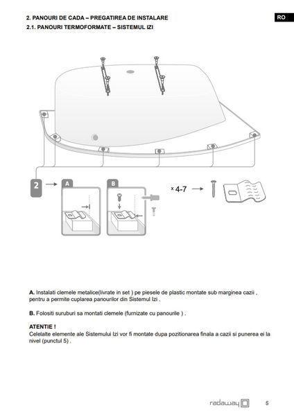 RADAWAY ванна MISTRA 150x100 левая + ножки + сифон R135L WA1-07-150x100LS