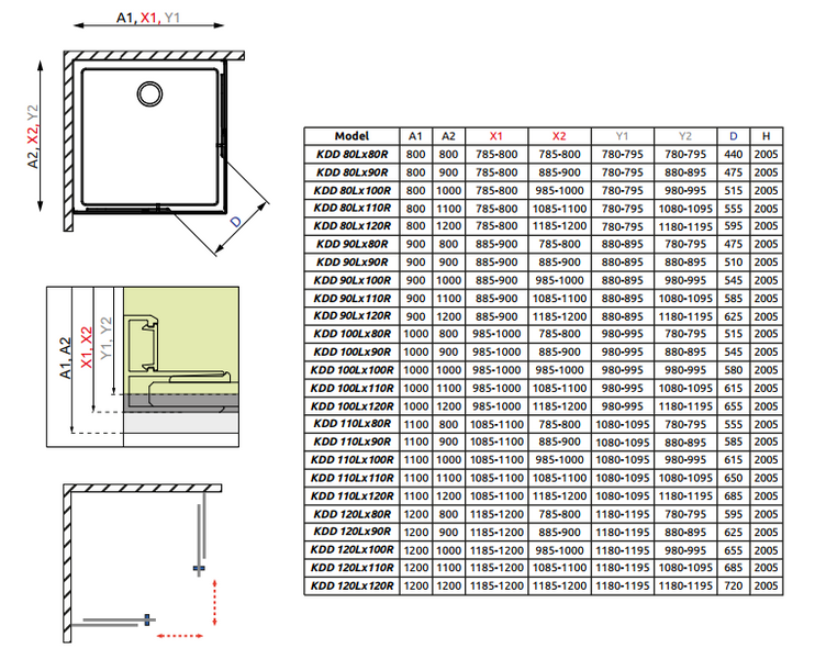 Душова кабіна RADAWAY Idea KDD 100Lx100R 387062-01-01L+387062-01-01R 387062-01-01L+387062-01-01R фото