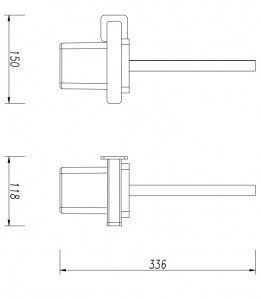 Набір аксесуарів Omnires Nelson chrome (NL80510CR+ NL80620CR+ NL80214CR)