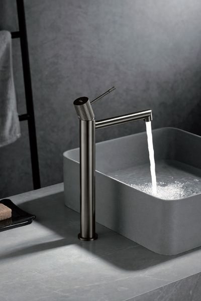 IMEX LINE BRUSHED NICKEL Змішувач для умивальника високий, матовий нікель