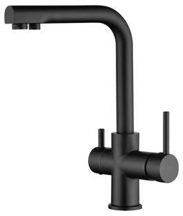 IMEX MARSELLA BLACK MATT Змішувач для кухні з підключенням фільтрованої води, чорний матовий