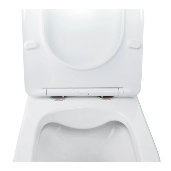 Готовое решение Qtap для ванной комнаты: подвесной унитаз Swan Rimless 520х360х320 + комплект инсталляции Nest 4 в 1 (линейная клавиша White)