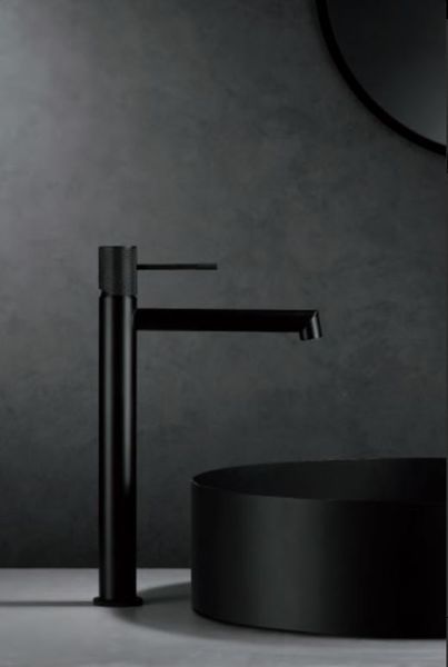 IMEX LINE BLACK MATT Змішувач для умивальника високий, чорний матовий