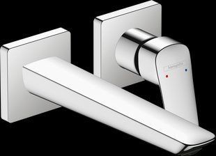 Hansgrohe Смеситель Logis Fine 205 для умывальника со стены скрытого монтажа, Chrome (71256000)