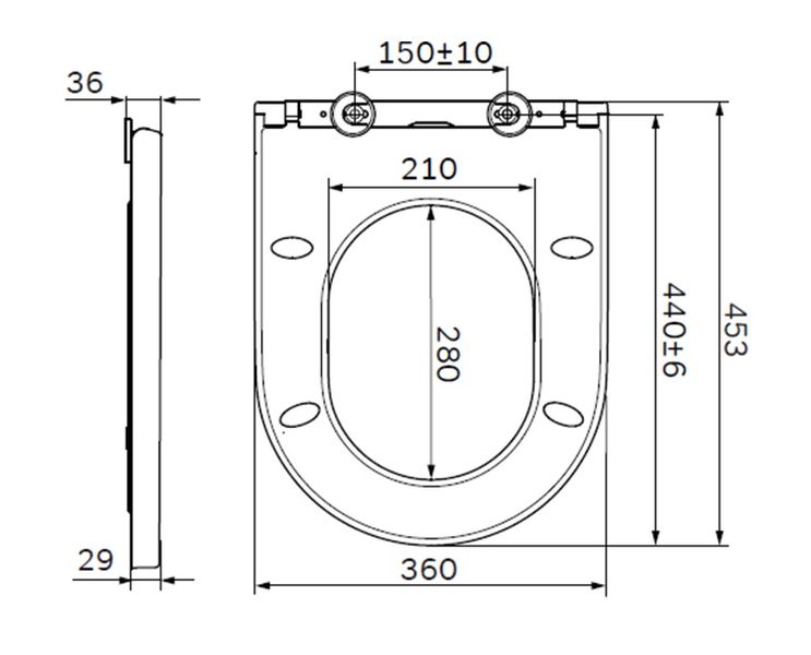 Сидіння для унітазу з мікроліфтом, швидкознімне wrap-over C707858WH фото