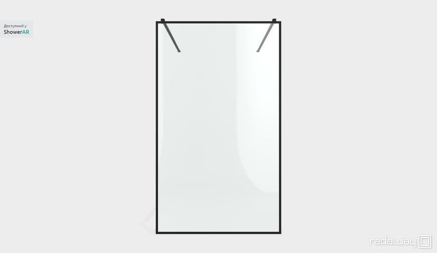RADAWAY Душевая перегородка Modo New Black I Frame 130 см. профиль черный 388134-54-58