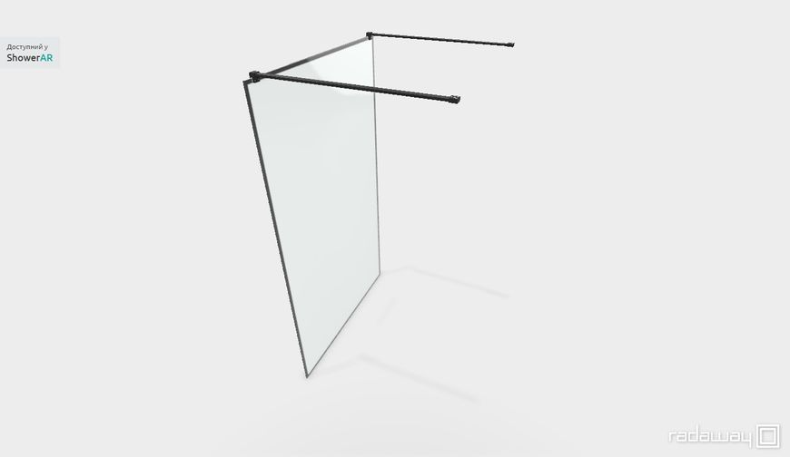 RADAWAY Душевая перегородка Modo New Black I Frame 130 см. профиль черный 388134-54-58