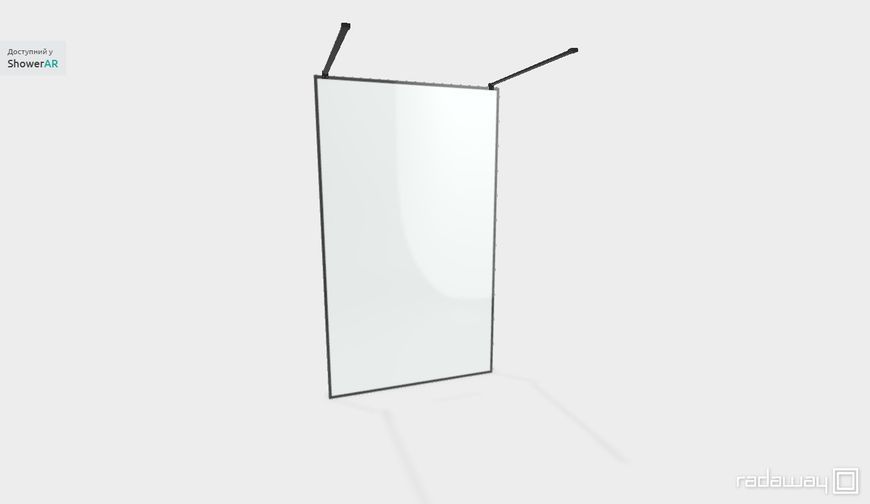 RADAWAY Душевая перегородка Modo New Black I Frame 130 см. профиль черный 388134-54-58