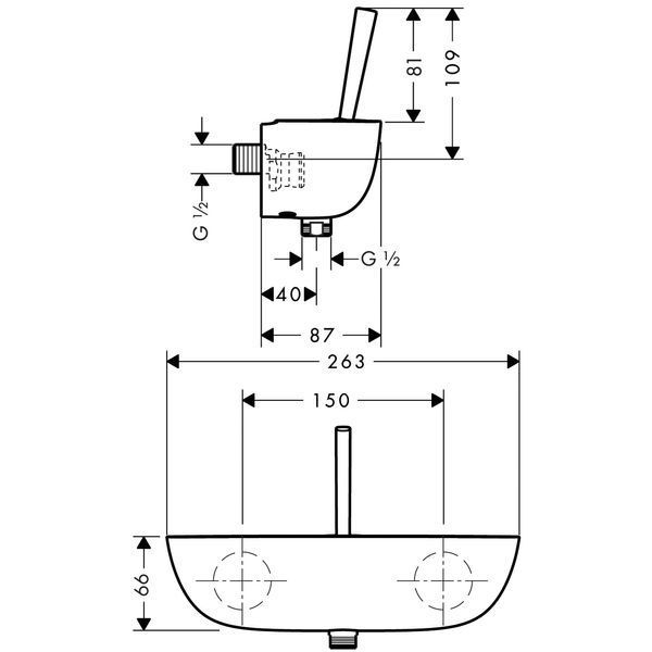 Hansgrohe Змішувач PuraVida для душу, хром (15672000)