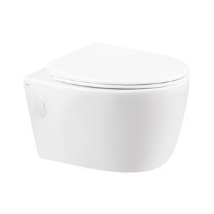 Унитаз подвесной Qtap Leo безобедочный с сиденьем Soft-close QT11331002ERW