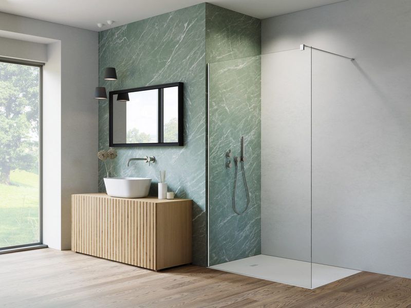 RADAWAY Душевая перегородка Nes Walk-in II 110 см. стекло прозрачное 10013110-01-01