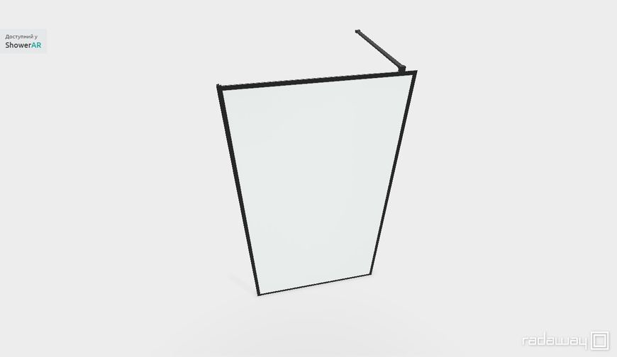 RADAWAY Душевая перегородка Nes Black Walk-in II Frame 110 см. стекло прозрачное 10013110-54-56