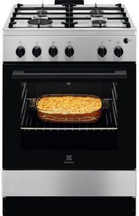 Плита Electrolux газова, 59л, 60x60см, чавун, нерж