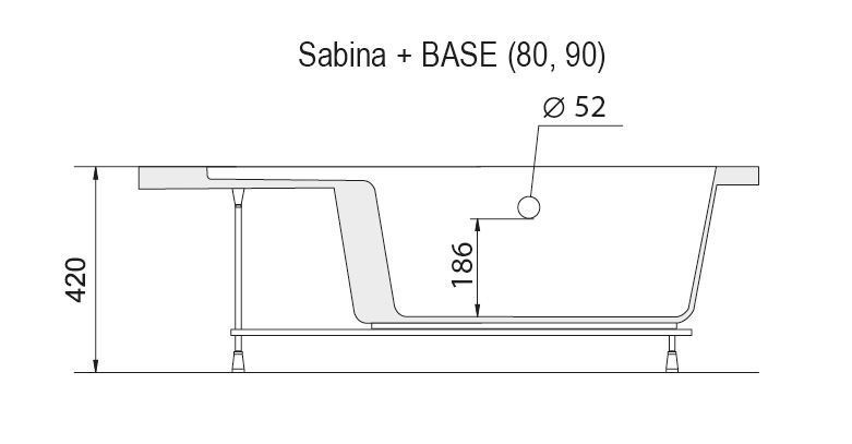 Панель для піддона Ravak Sabina 80 Set