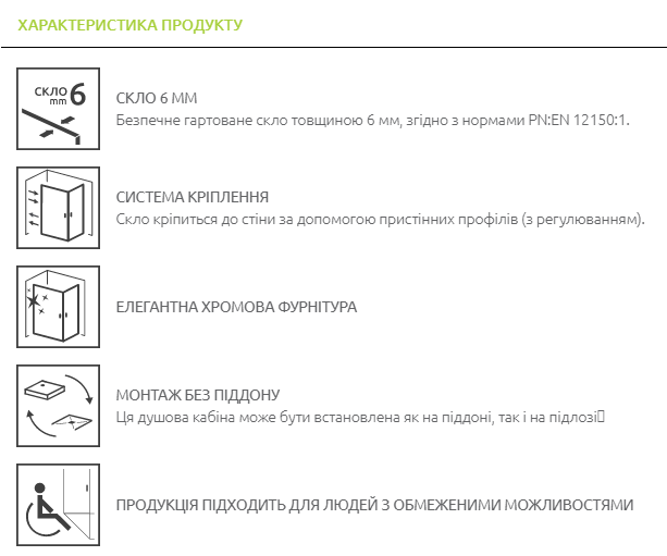 RADAWAY Душевая перегородка Eos II Walk-In 90см. 13799501-01L