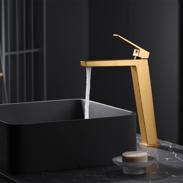 IMEX ART BRUSHED GOLD Змішувач для умивальника високий, золото матове