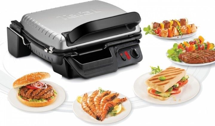 Гриль Tefal прижимний Ultracompact 2000Вт, темп. режимів-3, з`ємні пластини, розкриття на 180&deg;, метал