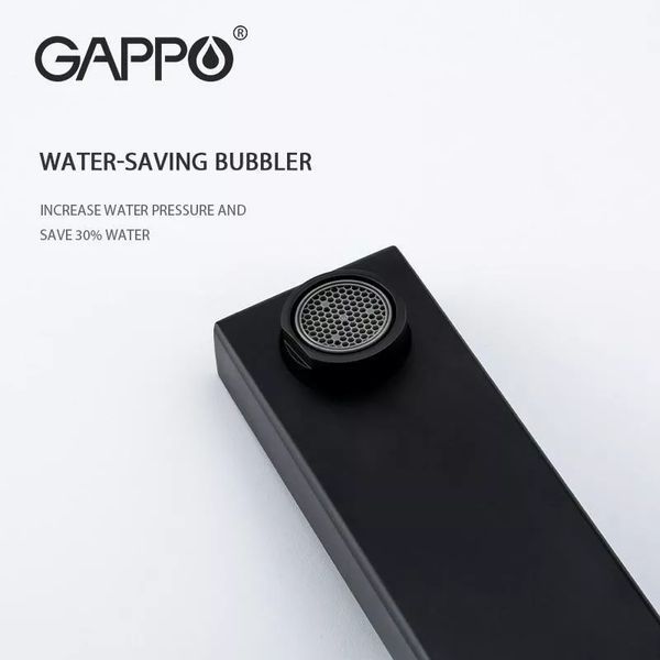 Смеситель для умывальника GAPPO G1017-16, черный