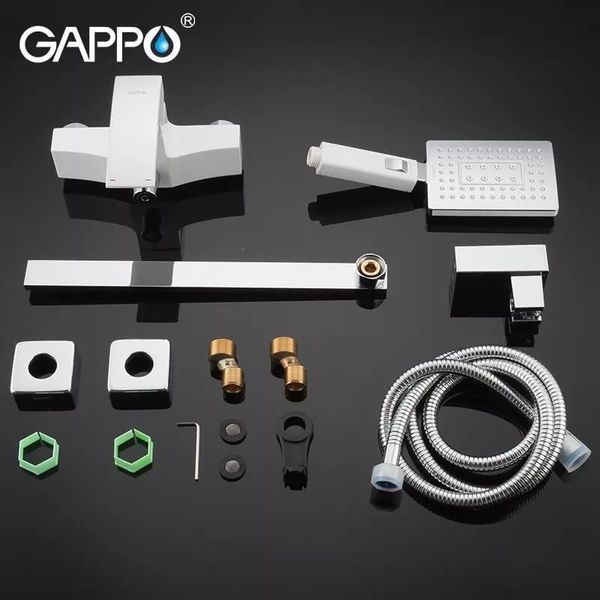 Смеситель для ванны GAPPO G2207-7, белый/хром