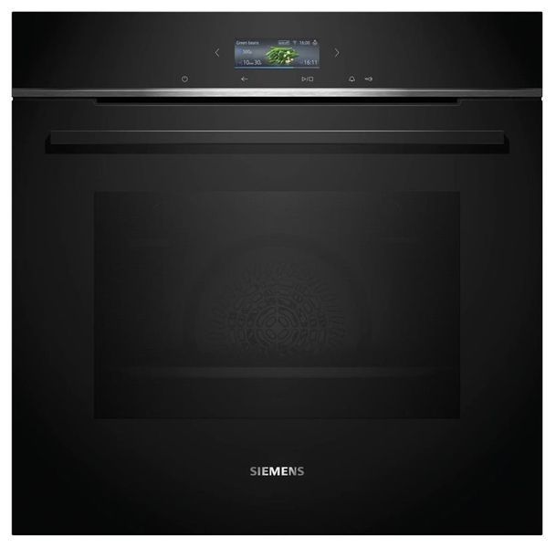 Духова шафа Siemens електрична, 71л, A+, дисплей, конвекція, піроліз, чорний
