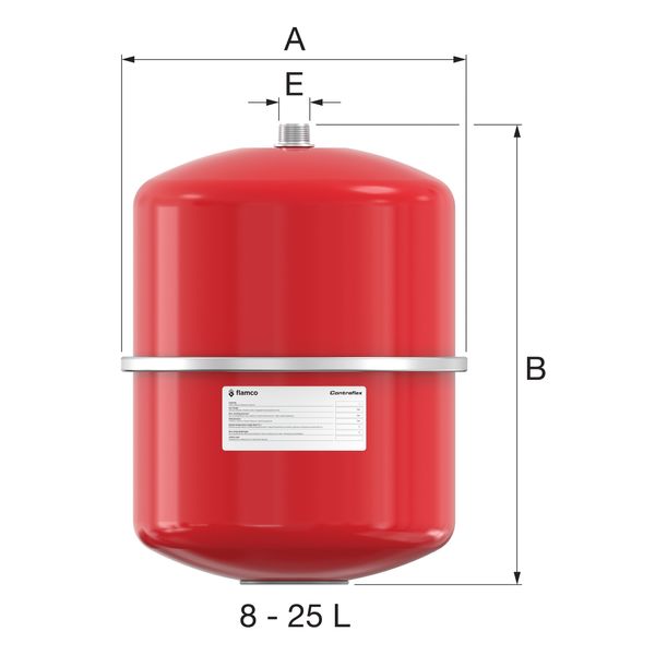 Розширювальний бак для систем тепло/холодопостачання Contra-Flex 12/1,5, 12 л, PN 3 26133 фото