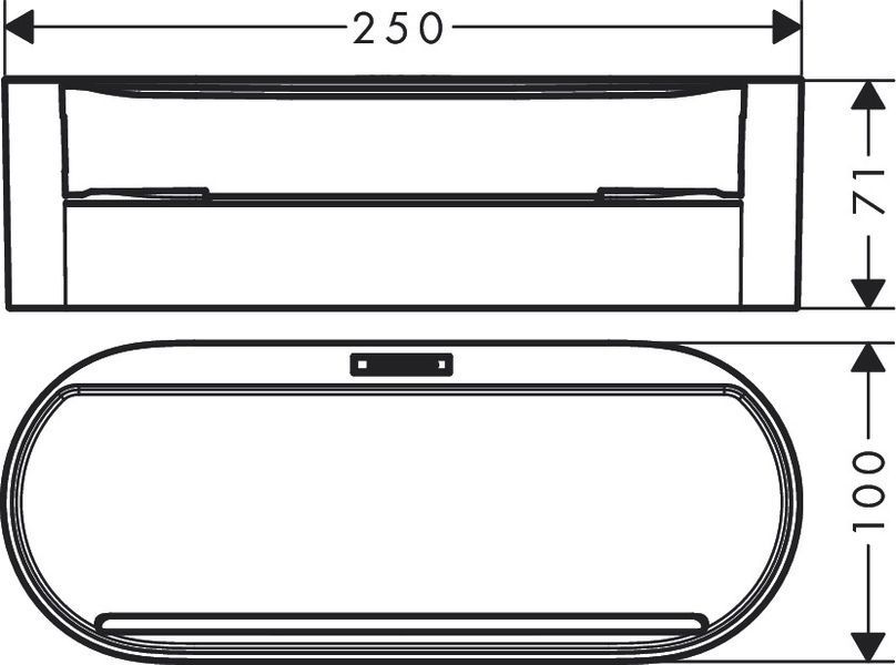 Hansgrohe WallStoris Полиця глибока 25.0 x 10.0 x 7.1 см Matt White (27912700)