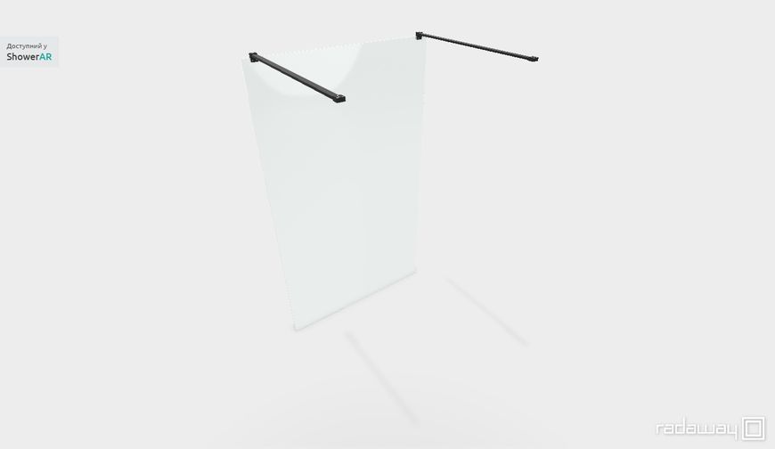 RADAWAY Душевая перегородка Modo New Black I 160см. профиль черный 388164-54-01