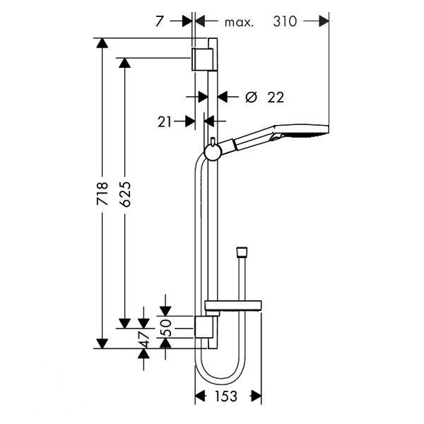 Hansgrohe Душовий набірRaindance Select S120 Unica`S Puro 65 (26630000)
