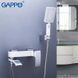 галереи Смеситель для ванны GAPPO G3207-8, белый/хром - фото 2