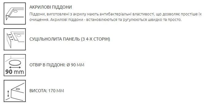 RADAWAY Душовий піддон Laros A 85x85 Compact SLA8585-01