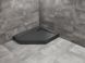 галереи RADAWAY Душевой поддон Doros PT E Compact 100x80R Stone черный - фото 7