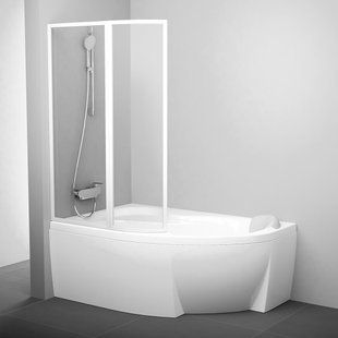 Шторка для ванни Ravak VSK2 Rosa II 170 L білий transparent