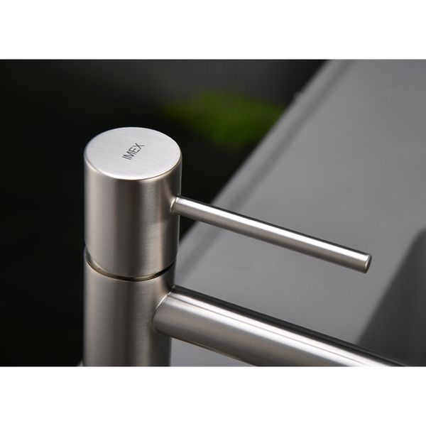IMEX MONZA BRUSHED NICKEL Змішувач для умивальника, нікель матовий