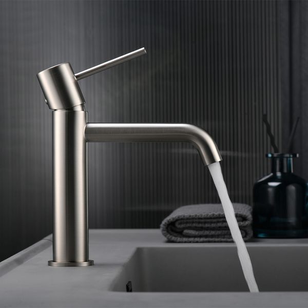 IMEX MONZA BRUSHED NICKEL Змішувач для умивальника, нікель матовий