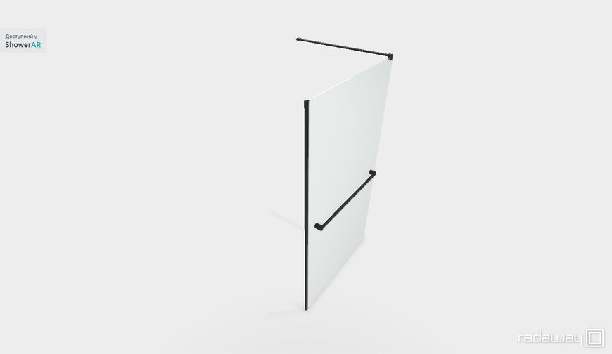 RADAWAY Душова перегородка Modo New Black II 70 см. профіль чорний 389074-54-01