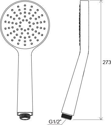 Лійка ручного душу Ravak Flat S 960.00 1 функція