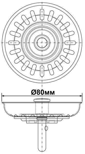 McALPINE Сито для McALPINE Сифона мойки BWSTSS-TOP