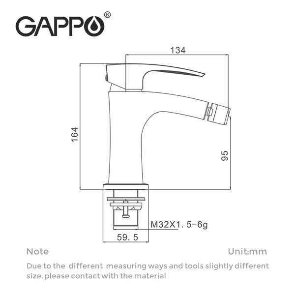 Смеситель для биде GAPPO G5007, хром