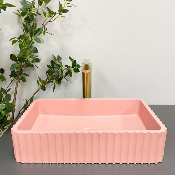Умивальник (раковина) VBI FLORENTIA PINK MATT накладний
