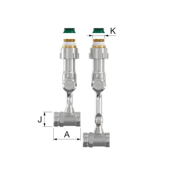 Вузол нижнього підключення Simplex для плінтусної системи тип VK 31 3/4"BPx3/4"ЗP (exclusive line)