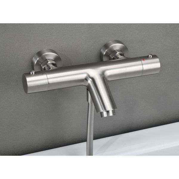 IMEX MONZA BRUSHED NICKEL Термостатичний змішувач для ванни з душовим набором, PVD нікель матовий