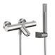 галереи IMEX MONZA BRUSHED NICKEL Термостатичний змішувач для ванни з душовим набором, PVD нікель матовий - фото 1